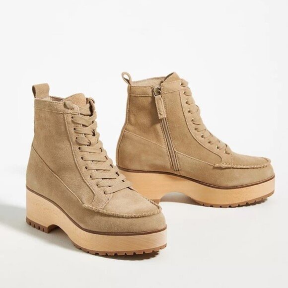 KELSI DAGGER Brooklyn Whip Clog Suede Booties (Fawn) - Picture 12 of 15